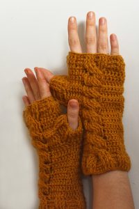 háčkované rukavice